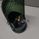 Dustproof Toothbrush Holders with Cover, Rotating Electric Toothbrush and Toothpaste Holder for Bathroom Countertop, 3 Slots Makeup Brushes Organizer, All Green