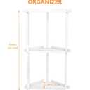 FLE 3 Tier Corner Bathroom Counter Organizer, Countertop Corner Shelf,Makeup Organizer and Storage for Bathroom