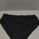 Two Piece Tankini Bathing Suit One Shoulder Swimsuit for Women Tummy Control Swimwear (Large, Black)
