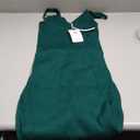 MEROKEETY Womens 2025 Summer V Neck Knit Midi Dress Bodycon Casual Sleeveless Ribbed Party Sweater Dresses,DarkGreen, XL