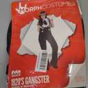 fun shack 20s Mobster Costume for Women, 1920s Gangster Outfit, Halloween Gangster Costume for Women, Vintage Style (Medium, Black)