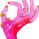 Hand Form Ring Holder Jewelry Display Organization Rack Bracelet Ring Watch Stand Support Aesthetic Decor Y2k Room Decor(Rose Red)