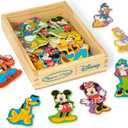 Melissa & Doug Disney Mickey Mouse Wooden Character Magnets (20 pcs) Toys for Disney Fans, Mickey Mouse Fridge Magnets, Pretend Play & Toddler Toys for Kids Ages 2+