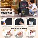 A Frame Chalkboard Sign Chalkboard Easel Kit, Black, 15" X 30"