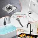 50FT Drain Snake for Clog Removal, Drill Powered & Manual Auger, 1/4 Inch Plumbing Snake for Kitchen Sink, Shower & Bathtub Drain, Hair Clog Remover Tool with Gloves & Storage Bag