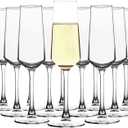 UMI UMIZILI Champagne Glass Set, Durable Champagne Flutes with Mordern Shape, Long Stem Sparkling WIne Glass Clear (A Set of 12)