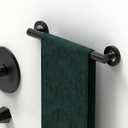 16 inches Stainless Steel Designer Grab Bar for Bath Safety, Collection Glacier, ADA Compliant 500lbs Loading Capacity, Dual Tone (Matte Black | Chrome)