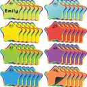 Resurhang 48 Pcs Magnetic Dry Erase Labels Magnetic Name Tags Plates Star Shaped Writable Tag Locker Name Plates Dry Erase Stickers Labels for Classroom School Bus Teacher Student Whiteboards