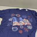 Fireworks 4th of July American Flag Patriotic Sparklers T-Shirt L