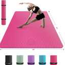 HAPBEAR Extra Large Yoga Mat - 72"x48"/78"x54", 1/4" & 1/3" Thick, Non-Slip, Durable, Eco-Friendly, Wide Exercise Mat for Home Workouts, Yoga, Pilates, Stretching, Meditation (Barefoot Exercise) (6MM)