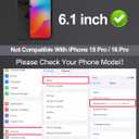 Compatible for iPhone 16/iPhone 15 Privacy Screen Protector 6.1 inch, Anti Spy Anti Blue Light HD Tempered Glass Screen Protector Easy Installation, Case Friendly, 2 Pack Black