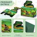 Nezyo 24 Pcs Reptile Party Favor Reptile Party Bags Snake Birthday Decorations Lizard Frog Crocodile Boxes for Jungle Baby Shower Birthday, 4. 8 x 2. 4 x 6. 3 Inch