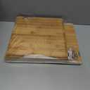 Fasmov 2 Tiers Cube Storage Organizer, Bamboo Bookshelf, Display Bookcase, Storage Cube Cubby Organizer with Door, Stackable Cubes Bin Small Cabinet for Bedroom, Home and Office