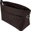 Time Wing Handbag Tote Purse Organizer Insert Bag Liner Shaper Divider Zipper 11 Pockets Compartments Large Coffee
