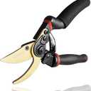 gonicc 8.5" Professional Rotating Bypass Titanium Coated Pruning Shears(GPPS-1014), Secateurs, Scissors, Pruners with Heavy Duty SK5 Blade. Soft Cushion Grip Handle for Everyone.