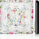 31.5" Floral Mahjong Mat with Rules, Waterproof & Anti-Noise, Large