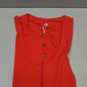 ANRABESS Womens Tank Top Waffle Knit Sleeveless Henley Shirts 2026 Summer Loose Button Up V Neck Dressy Casual Tops Clothes Medium, Red