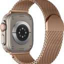 BXUXOHS Milanese Mesh Loop Compatible for Apple Watch Ultra 3/2/1 Band 49mm 46mm 45mm 44mm 42mm 41mm 40mm Men Women,Stainless Steel Metal Magnetic Strap for iWatch Ultra Series 11/10/9/8/7/6/5/4/SE
