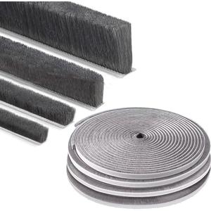 ZOMPAGO Brush Weather Stripping Door Seal -0.4(Thick) x 0.4in(W) x 33FT,Effective Weather Stripping for Doors & Windows,Insulation Strip for Gap Filling,Draft Stopper for Exterior Doors,Window Seal