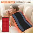 Red Light Therapy Pad for Body, 242 LEDs Infrared Red Light Therapy Belt for Back, Shoulder, Neck and Leg, 24 x 12Large Size Infrared Heating Pad with Adjustable Strap, Home Office Use