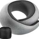 2 x Neck Pillow Airplane,100% Pure Memory FoamTravel Neck Pillow Travel Neck Support Ergonomic &Portable Design Best for Sleeping Plane Car Train Office Flight (Small Grey)