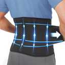 Clever Yellow Premium Back Support Belt, Back Brace, Lumbar Support Belt, Lower Back Support for Men and Women, Back Braces for Lower Back Pain, Sciatica Pain Relief Products (L) (L 31"-37")