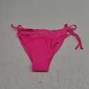 Zmart Women's String Tie Side Bikini Bottoms Cheeky Bathing Suit Bottom Low Waisted Swim Bottom (Large, Hot Pink)
