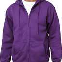 Men's Full Zip Hoodie Fleece Long Sleeve Hooded Sweatshirt Pullover Men Lightweight Athletic Hoodies, Purple 3XL Quarter Zip