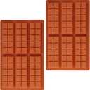 2 Pack Silicone Chocolate Bar Mold 6 Large Cavities, Food-Grade, Non-Toxic & Odorless, Flexible Baking Mold for Homemade Chocolate, Energy Bars, Fudge, Protein Snacks, Soap & More 106.7 in