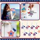 Landical 50 Pcs 250th Anniversary Keychains Bulk American Flag 4th of July Party Favors 250th Patriotic Souvenir Accessories USA Flag Gifts for Independence Memorial Day Veterans Day Gifts