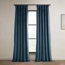 HPD Half Price Drapes Heritage Plush Velvet Curtains 108 Inches Long Room Darkening Curtains for Bedroom & Living Room 50W x 108L, (1 Panel), Avalon Blue