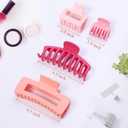 2 x Hair Claws 16 Pcs Hair Clips for Women Thin Thick Curly Hair Large and Small Matte Banana Clips Strong Hold Nonslip