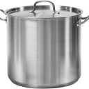 Tramontina Pro-Line Stainless Steel 24-Quart Stock Pot with Lid, Extra Large Soup Pot for Professional Kitchens, NSF-Certified