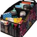 Lusso Gear Car Seat Organizer for Front or Backseat - Great for Adults & Kids, Features 9 Storage Compartments for Toys, Magazines, Tissues, Maps, Books, Documents, Games & More (Floral)
