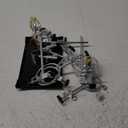 QWORK Laboratory Grade Metalware Set, Lab Support Stand Set with Iron Clamp Holder, Flask Clamp, and Condenser Stand