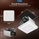 Amico Bathroom Exhaust Fan with Light, 110 CFM, 1.0 Sones, 5CCT, 1000LM, Easy Install, Ceiling Mount Bathroom Fan, Adjustable Bath Exhaust Vent with light, ETL & FCC Certified