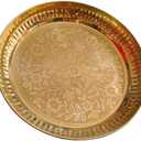 BHAVICREATION Puja Thali Puja Plate Brass Puja Plate Brass (6 x 6 inch)