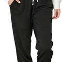 Women Baggy Sweatpants with Pockets Lounge Womens Pajama Pants Female Trouser (Black, M)