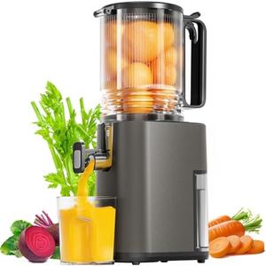 Amazon.com: Cold Press Juicer, 5.5inch Wide Feed Chute Juicer Machine, Slow Masticating Juicer for Whole Vegetables & Fruits, Gray : Everything Else