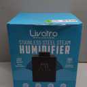 Livatro Stainless Steel Humidifier, 3L Warm Mist Humidifier, Easy Clean with Warm Steam Humidifier, Healthy Air Mist Humidifiers for Bedroom Living Room, with Sleep Mode and Auto-off Setting
