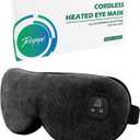 Heated Eye Mask for Dry Eyes, Cordless Warm Eye Compress, 4 Heat Levels, 4-Level Timing, 1000mAh Rechargeable, Blepharitis, Styes, Washable Cover, Travel, Gifts for Family(Black)