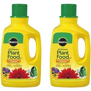 Miracle-GRO 1001502 Liquid All Purpose Plant Food Concentrate, 12-4-8, 32-Ounce Bottle (2-Pack (32 Oz))