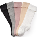 CozyWay Baby & Toddler Knee High Socks For Baby Girls Multi Color - 5 Pack, 3-5 Y