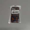 Compatible with Cute iPhone 17 Pro Max Case 6.9'', Tortoise Shell Phone Case with Brown Amber Print Leopard Heart Holder Stand Kickstand Shockproof TPU Protective Cover for Women Girls