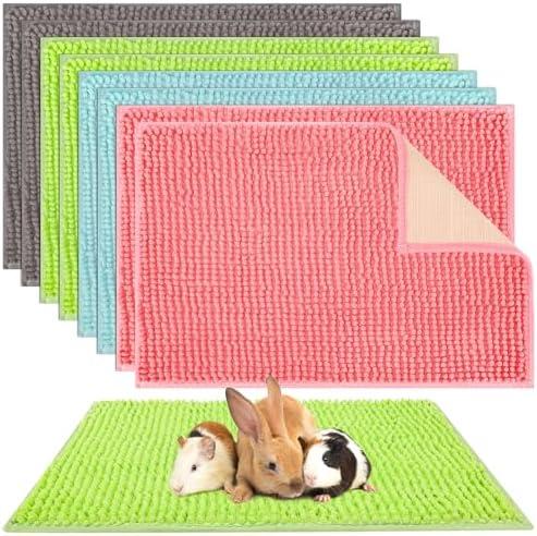 Barydat 8 Pcs Guinea Pig Cage Liner for Guinea Pig Cage Bedding Reusable Rabbit Mat Pad Washable Training Pad Animal Sleeping Bedding Mat(24x16'',Gray, Green, Pink, Blue) Barydat 8 Pcs Guinea Pig Cage Liner for Guinea Pig Cage Bedding Reusable Rabbit Mat Pad Washable Training Pad Animal Sleeping Bedding Mat(24x16'',Gray, Green, Pink, Blue)