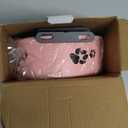 Dog Crate Food and Water Bowl 2Pcs Small Pet Hanging Kennel Removable Dish Feeding Cup with Holder for Medium Large Size Puppy Cat (Pink, 6.3''X2.5''&7.1X2.7'')