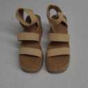 SM New York Wedge Heel Sandals Violet Tan 7.5