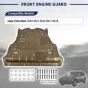 Magimaker Aluminum-Magnesium Alloy Front Engine Splash Shield Guard Fit for Jeep Cherokee 2014 2015 2016 2017 2018 Lightweight Heavy-Duty Skid Plate | Mud Flap Case Cover