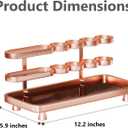 Electric Toothbrush Holder for Bathroom Countertop 5 Metal Slots Toothpaste Razor Mouthwash Organizer, Rose Gold