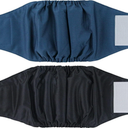 wegreeco Washable Dog Diapers - Washable Male Dog Belly Wrap - Pack of 2 - (Black, Navy, Medium)